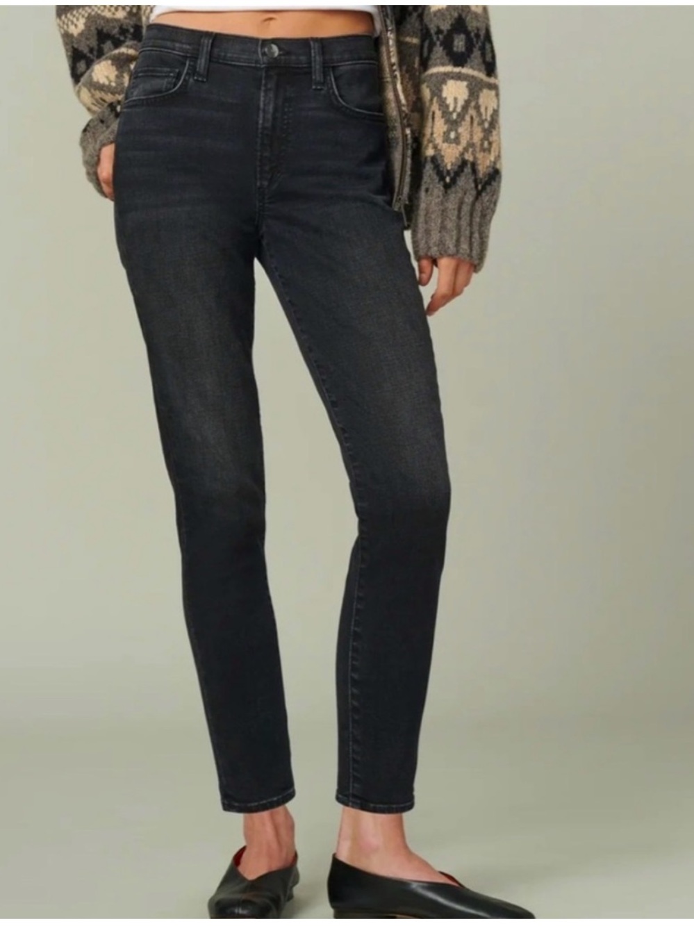 Joe's Jeans  Black Skinny Mid-Rise Jeans